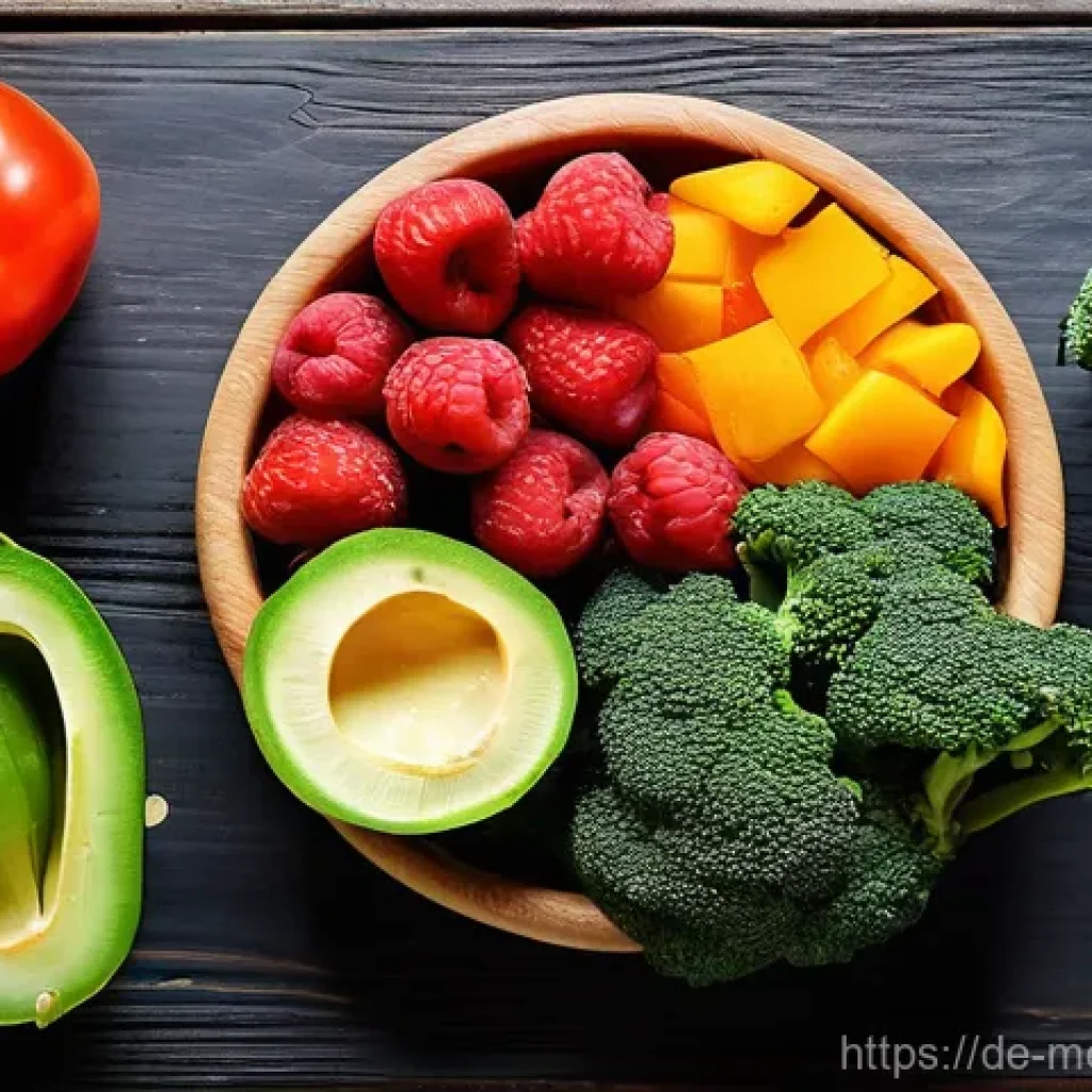 항염증 식단을 위한 영양사 조언 - **Prompt 1: A Vibrant Rainbow of Anti-Inflammatory Foods**
    "A visually stunning, brightly lit fl...